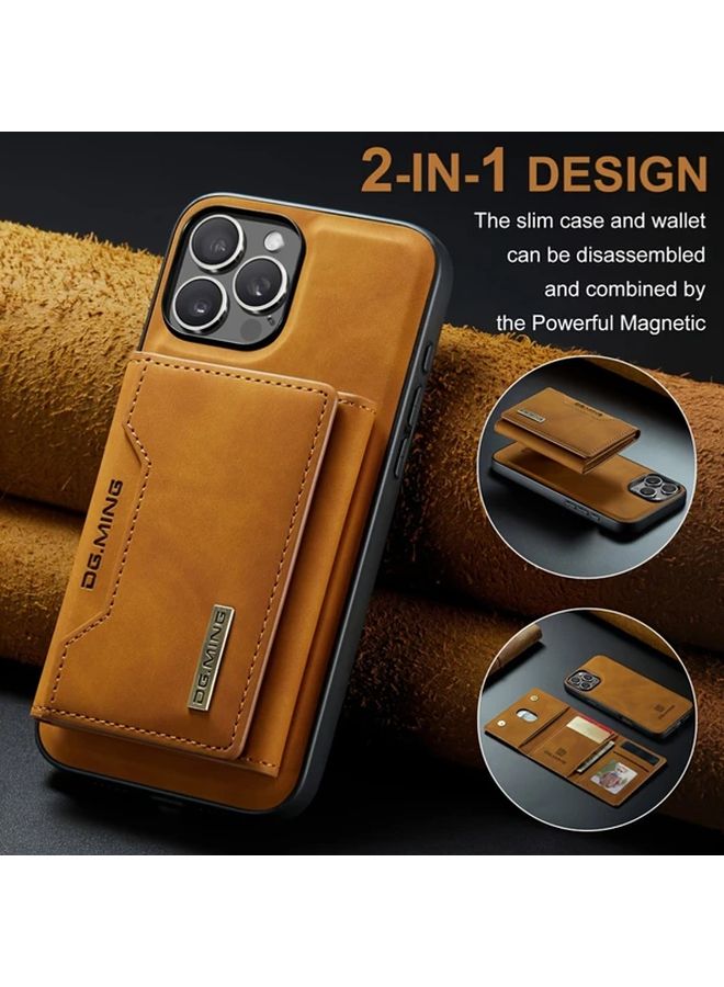 Green Magnetic Detachable Faux Leather Wallet Case For iPhone 16 Pro Max - Image 2